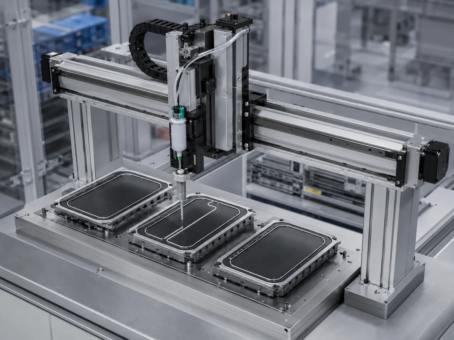 XY Cartesian robot for dispensing and adhesive application